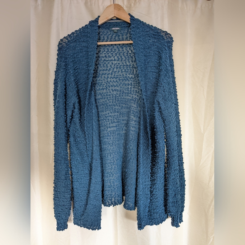 Cerulean popcorn cardigan